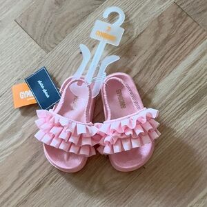 NWT Gymboree whisper Pink Slingback Sandals Size 7 Toddler Girl's